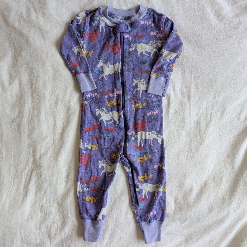 Hanna Andersson Purple Unicorn One Piece Pajamas